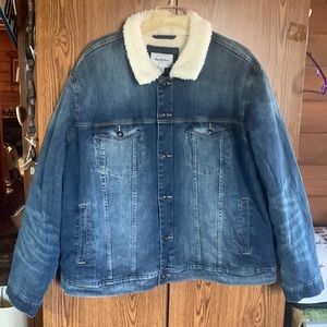 Goodfellow Sherpa Lined Denim Jacket Sz XXL NWT